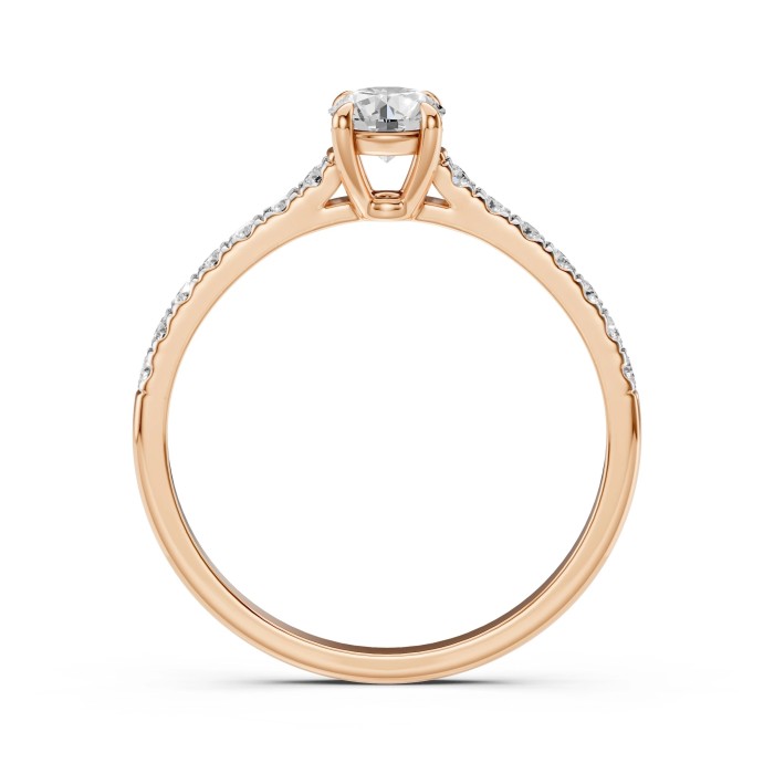 14K Red Gold Diamond Ring “Perfection”