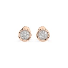 14K Red Gold Diamond Earrings “Eos”