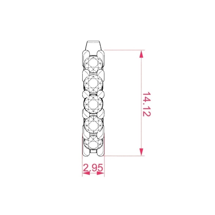 Zelta auskari ar briljantiem „Confetti XL“