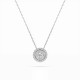 14K White Gold Diamond Pendant “Moonlit Ring III”
