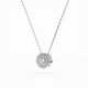 14K White Gold Diamond Pendant “Moonlit Ring III”