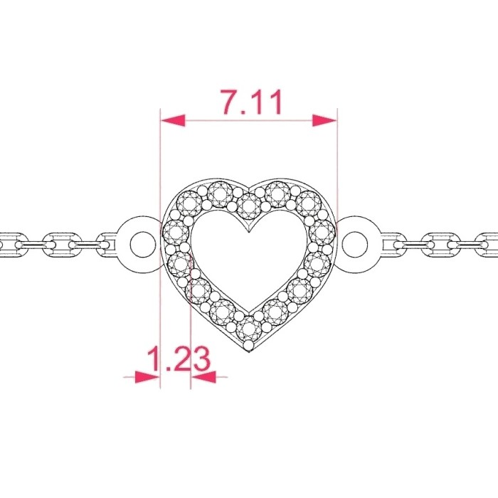 Zelta aproce ar briljantiem „Amor V“