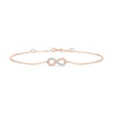 Auksinė apyrankė su deimantais „Infinity“