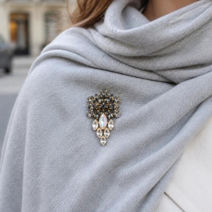 Broša „Mirtele“ ar Swarovski® kristāliem