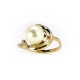Zelta gredzens ar pērlēm "Galoss XVII" no 585 proves dzeltenā zelta