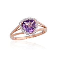 Gold Diamond and Amethyst Ring “Princess III”