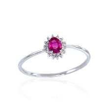 Gold Diamond and Ruby Ring “Ferro III”