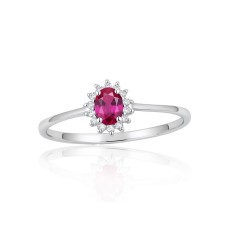 Gold Diamond and Ruby Ring “Ferro III”