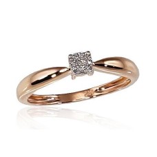 Gold Diamond Ring “Solitaire II”