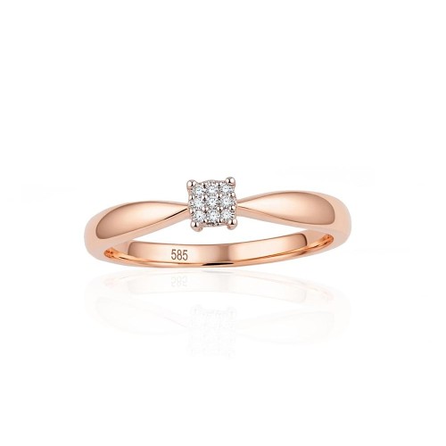 Zelta gredzens ar briljantiem „Solitērs II“