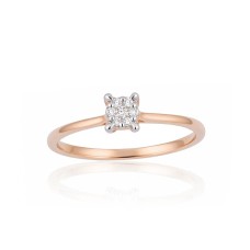 Zelta gredzens ar briljantiem „Solitērs VI“