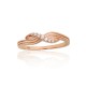 Gold Cubic Zirconia Ring “Waves of Light”