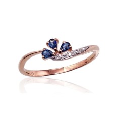 Gold Diamond and Sapphire Ring “Imperial Crown IV”