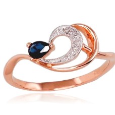 Gold Diamond and Sapphire Ring “Grotex”