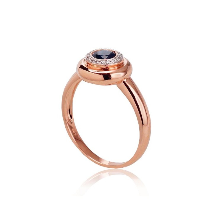 Gold Diamond and Sapphire Ring “The Light of Sapphire II”