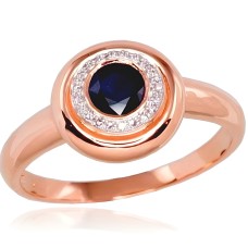 Auksinis žiedas su deimantais ir safyrais „The Light of Sapphire II“