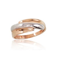 Zelta gredzens “Saplūsme” no sarkanā un baltā zelta 585. proves