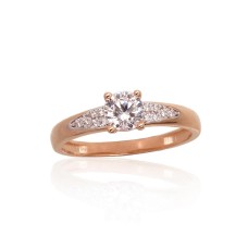 Gold Cubic Zirconia Ring “Juno Gold XXX”