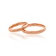 Zelta laulības gredzens "Klasika IX" no 585 proves sarkanā zelta