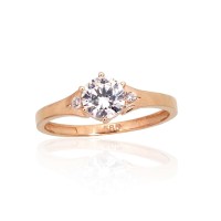 Zelta gredzens ar cirkoniem “Jūnona Gold XXXVIII” no 585. proves sarkanā zelta