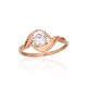 Gold Cubic Zirconia Ring “Wave of Light”