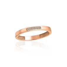 Gold Cubic Zirconia Ring “Line of Shine II”