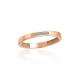 Gold Cubic Zirconia Ring “Line of Shine II”