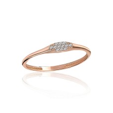 Gold Cubic Zirconia Ring “Tender Oval”