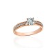 Punase kulla 585 sõrmus tsirkoonidega „Armastuse Säde“