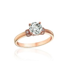 Zelta gredzens ar cirkoniem “Yunona Gold XIII” no 585. proves sarkanā zelta