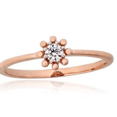 Gold Cubic Zirconia Ring “Dawn Blossom”