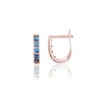 Zelta auskari ar cirkoniem “Konfeti XV” no 585 proves sarkanā zelta