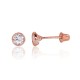 14K Red Gold Cubic Zirconia Earrings “Spark II”