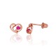 14K Red Gold Cubic Zirconia Earrings “Aramis III”