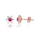 14K Red Gold Cubic Zirconia Earrings “Andromeda”