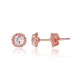 14K Red Gold Cubic Zirconia Earrings “Flora”