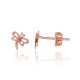 14K Red Gold Cubic Zirconia Earrings “Dragonfly”