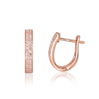 Zelta auskari ar briljantiem “Džoanna IX” no 585. proves sarkanā zelta