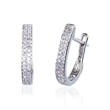 14K White Gold Diamond Earrings “Joanna VI”