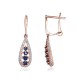 Gold Diamond and Sapphire Earrings “Camellia IV”
