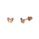 14K Red Gold Cubic Zirconia Earrings “Golden Butterfly XI”