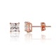 14K Red Gold Cubic Zirconia Earrings “New Classic XIV”