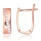 14K Red Gold Cubic Zirconia Earrings “Golden Path VI”