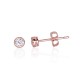 14K Red Gold Cubic Zirconia Earrings “New Classic XVI”