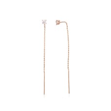 Zelta auskari ar cirkoniem “Natalie II” no 585 proves sarkanā zelta