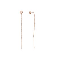 Zelta auskari ar cirkoniem “Natalie” no 585 proves sarkanā zelta