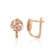 14K Red Gold Cubic Zirconia Earrings “Victoria II”
