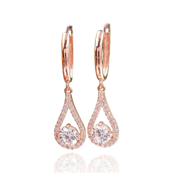 Gold Cubic Zirconia Earrings “Vienna”