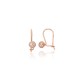 14K Red Gold Cubic Zirconia Earrings “Golden Sphere II”