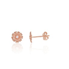 Gold Cubic Zirconia Earrings “Golden Daisy”